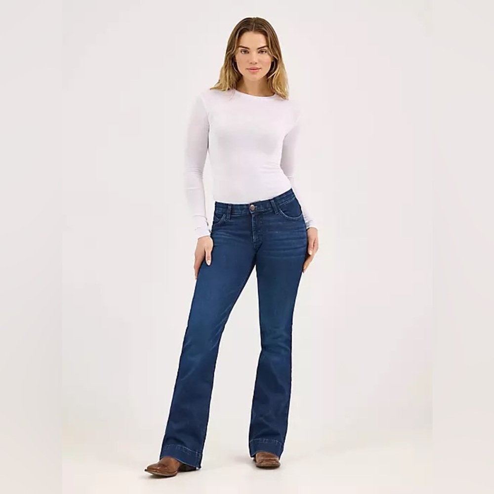 Wrangler Women's Dark Blue Trouser Jeans